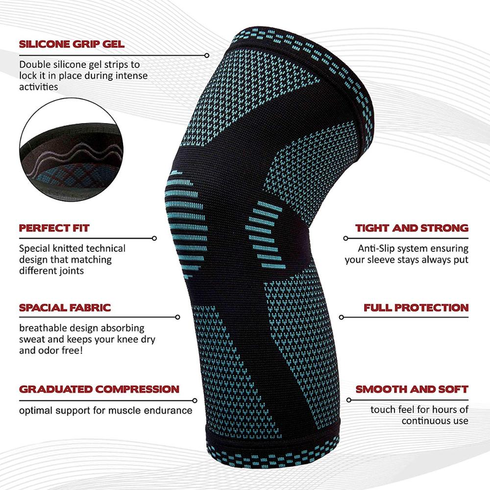 Supportive Sports Knee Sleeves – 2-Pack